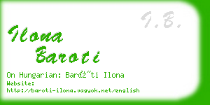 ilona baroti business card